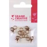 Graine créative - Sachet de 4 fermoirs mousquetons - Bronze - 12mm avec anneaux