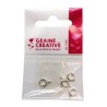 Graine créative - Sachet de 4 fermoirs à ressort - Argent - 7mm