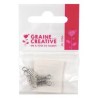 Graine créative - Sachet de 4 fermoirs cylindriques - Argent