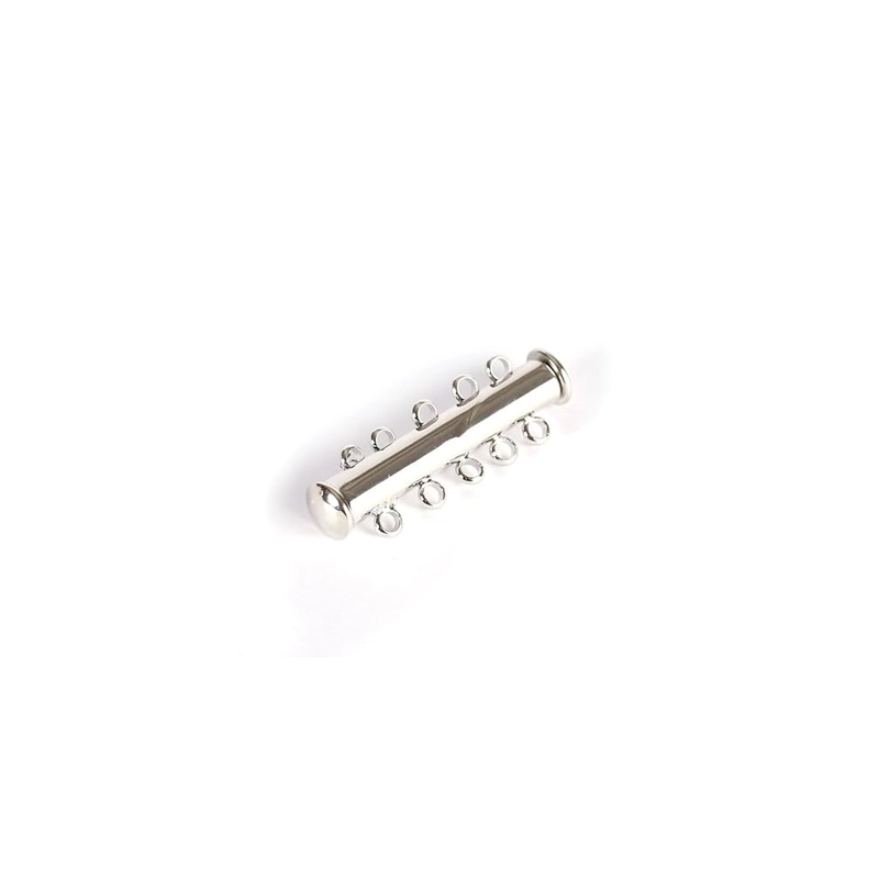 Graine créative - Sachet de 2 fermoirs magnétique 5 rangs - Argent - 29mm