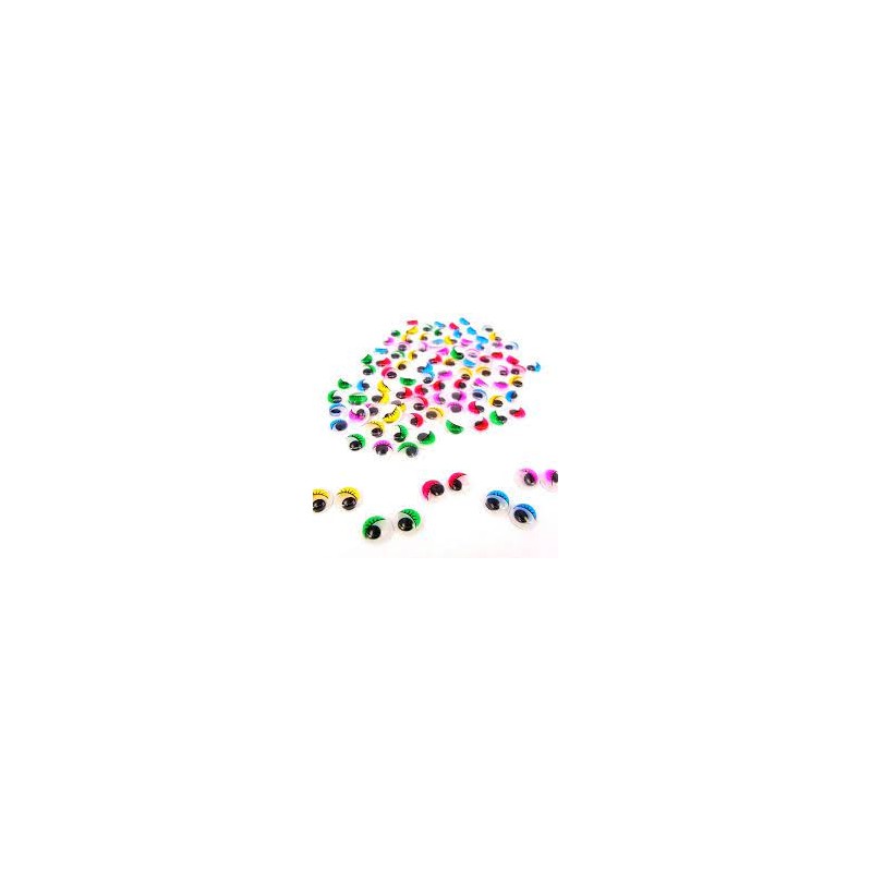 Graine créative - Sachet de 40 yeux mobiles colorés avec cils
