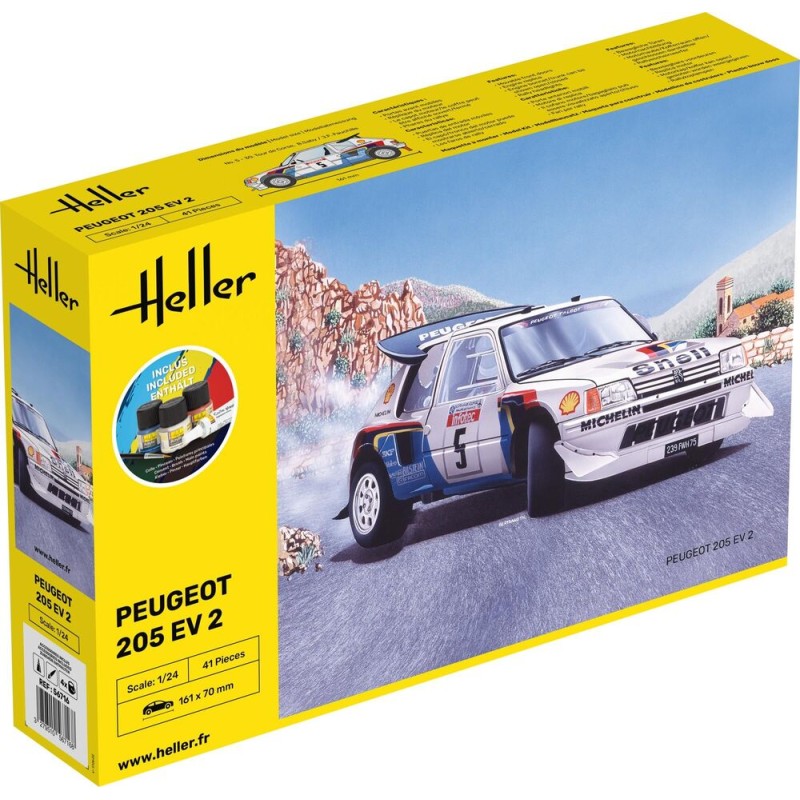Heller - Maquette - Peugeot 205 EV 2 - ( boîte abîmée )