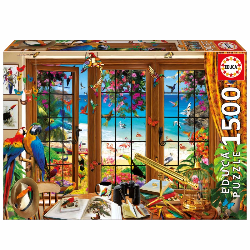 Educa - Puzzle 1500 pièces - Fenetre de l'observateur d'oiseaux