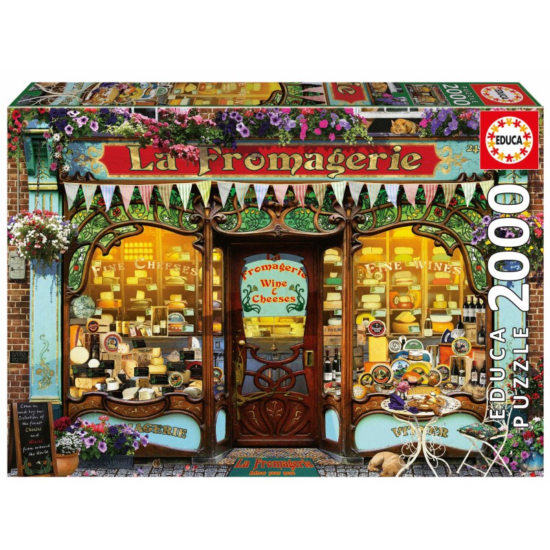 Educa - Puzzle 2000 pièces - La boutique de fromages