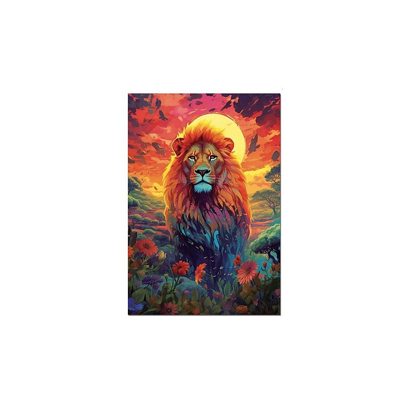 Educa - Puzzle 500 pièces - Regard majestueux du Lion