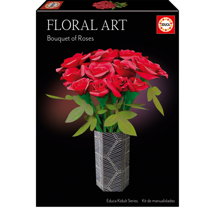 Educa - Kit de création - Art floral - Bouquet de roses