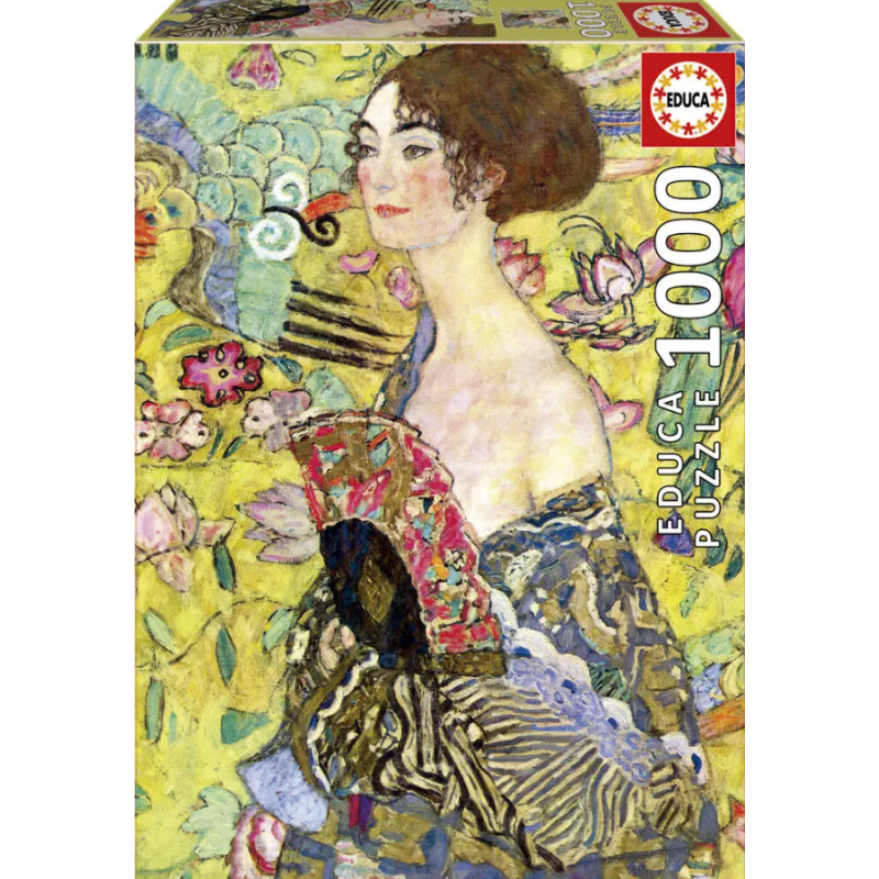 Educa - Puzzle 1000 pièces - La dame à l'éventail Klimt