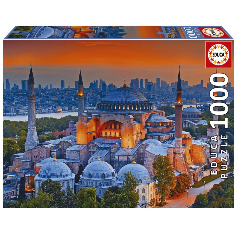 Educa - Puzzle 1000 pièces - La Mosquée Bleue Sainte Sophie Istanbul