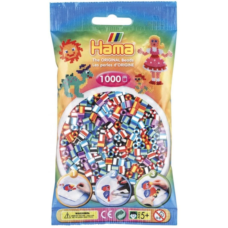 Hama - Perles - 207-90 - Taille Midi - Sachet 1000 perles bicolores