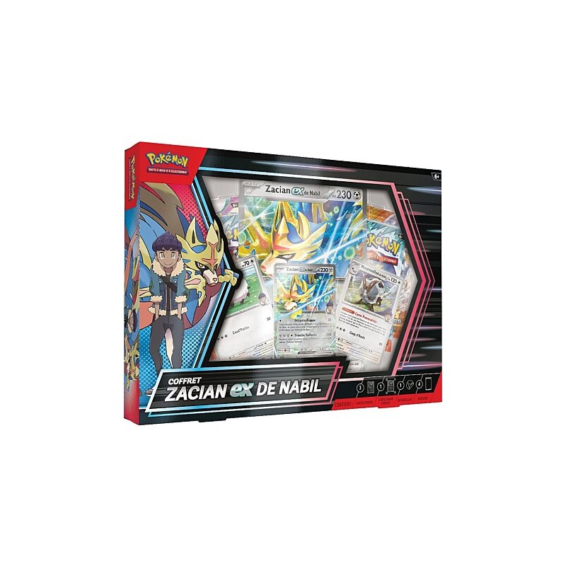 Pokemon - Coffret Zacian EX de Nabil - 4 boosters et cartes promo