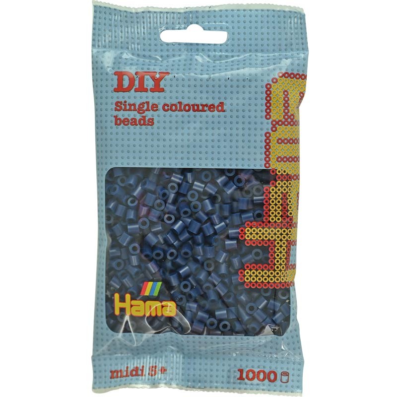 Hama - 207-116 - Perles à repasser - Midi sachet de 1000 - Bleu nuit
