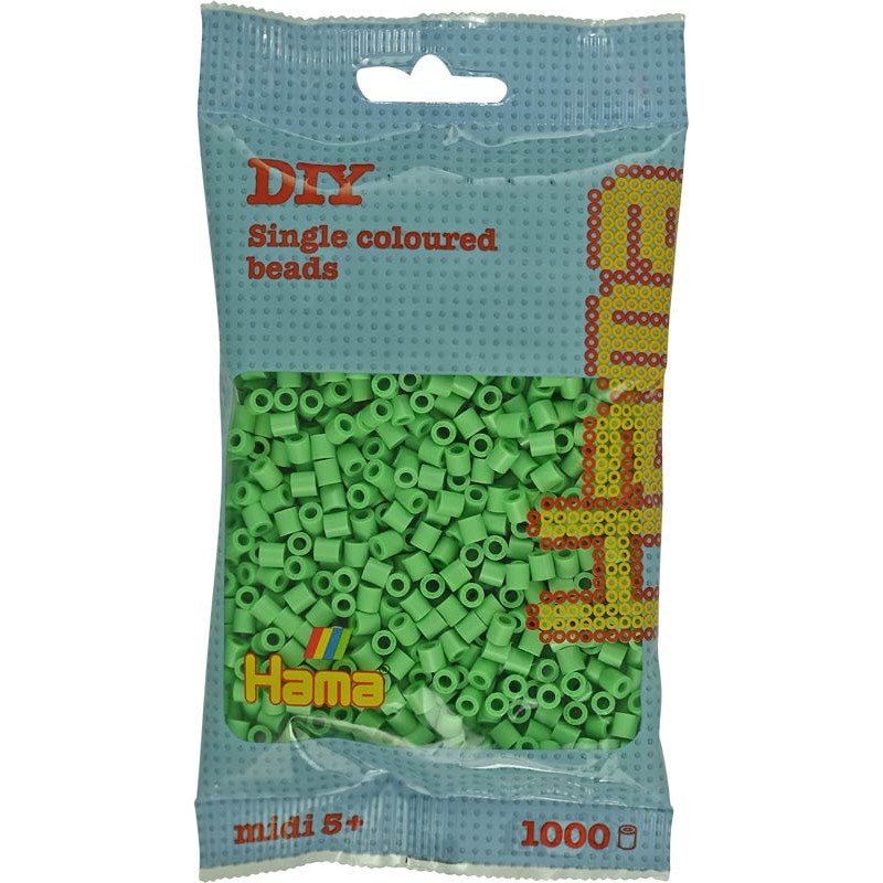 Hama - 207-115 - Perles à repasser - Midi sachet de 1000 - Vert vif