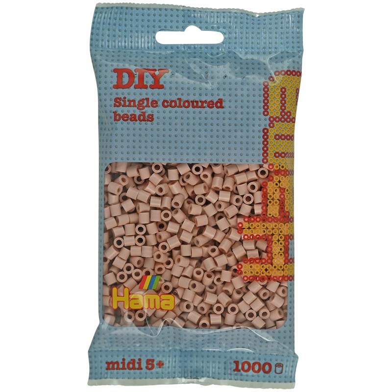 Hama - 207-112 - Perles à repasser - Midi sachet de 1000 - Rose poudré
