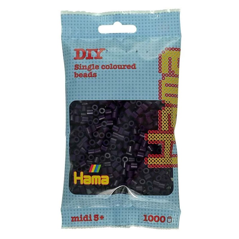 Hama - 207-108 - Perles à repasser - Midi sachet de 1000 - Aubergine