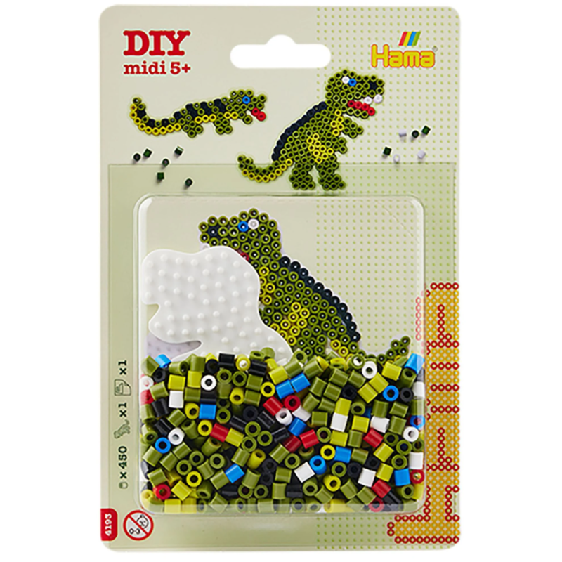 Hama - Perles à repasser midi - Blister dinosaure avec 450 perles