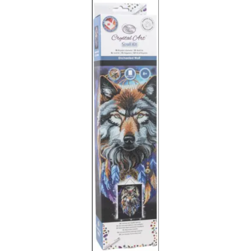 Crystal Art - Tableau à diamanter - Loup enchanté - 40x50cm