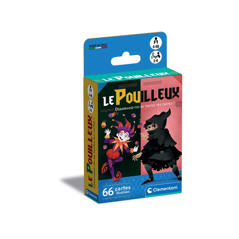 Clementoni - Jeu de société - Le Pouilleux amélioré - 66 cartes avec règles supplémentaires