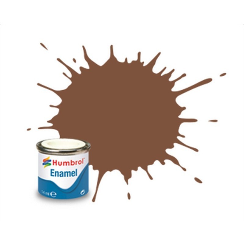 Humbrol - Peinture enamel - Marron mat H186 - 14ml