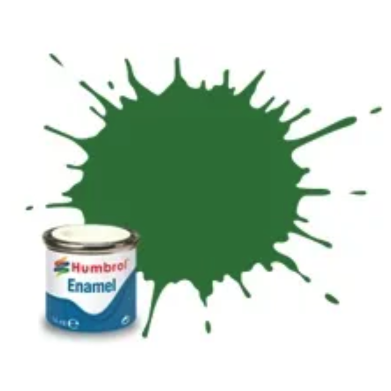 Humbrol - Peinture enamel - Vert moyen satiné H131 - 14ml