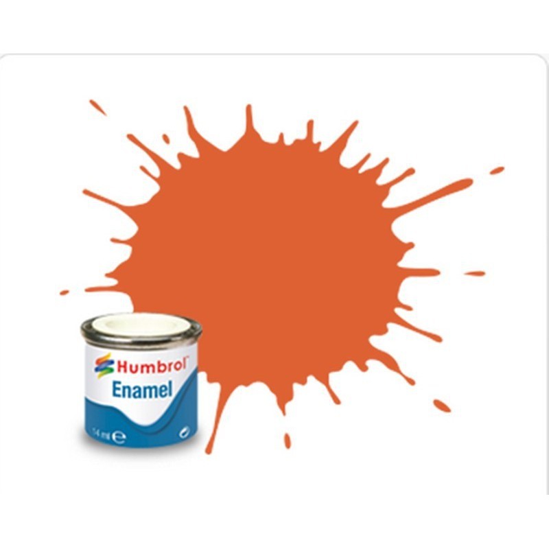 Humbrol - Peinture enamel - Orange de garniture mat H82 - 14ml