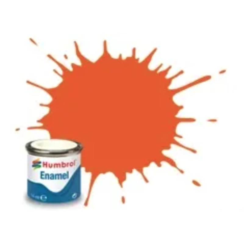 Humbrol - Peinture enamel - Orange brillant H18 - 14ml