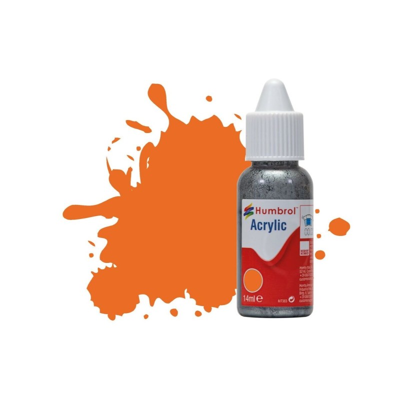 Humbrol - Peinture acrylique - Orange brillant H18 - 14ml