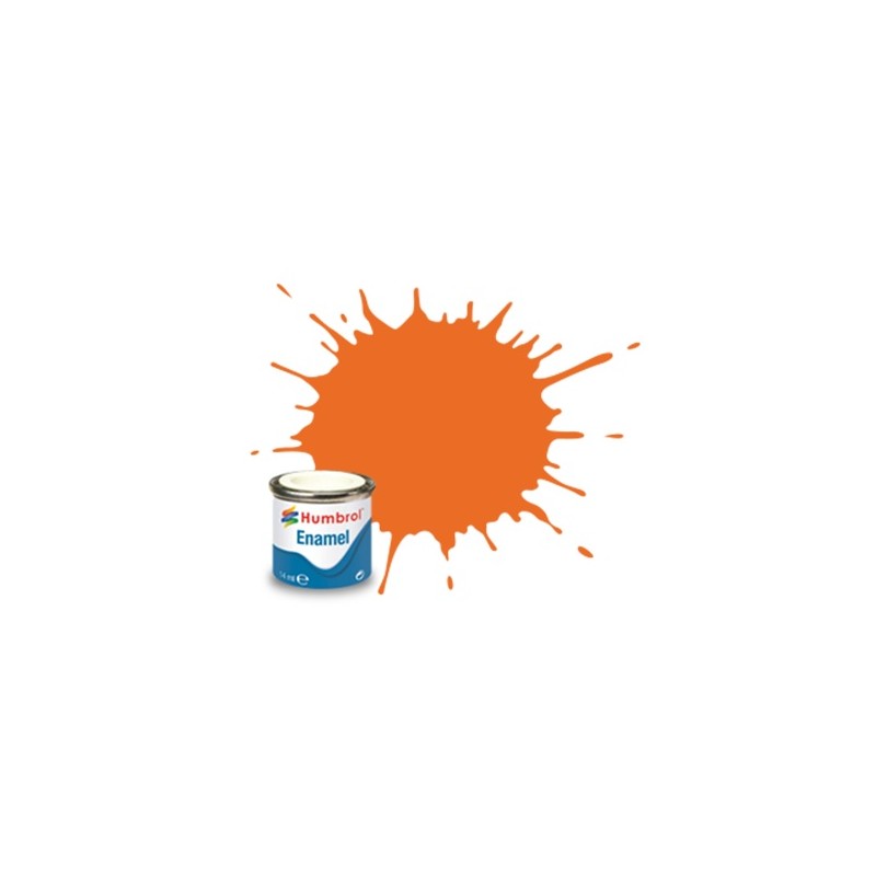Humbrol - Peinture enamel - Orange mat H46 - 14ml