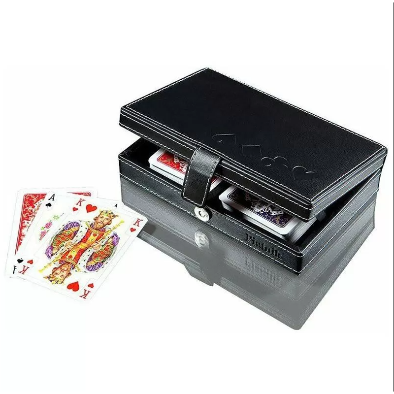 Piatnik - Coffret en cuir de rangement pour jeu de cartes - Vendu sans cartes