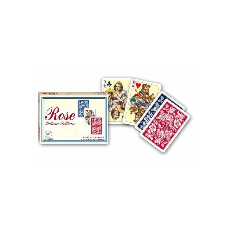 Piatnik - Coffret de 2 jeux de cartes - Rose patience solitaire