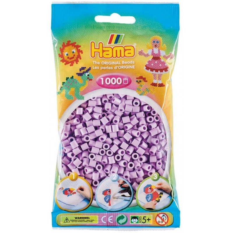 Hama - Perles - 207-96 - Taille Midi - Sachet 1000 perles lilas