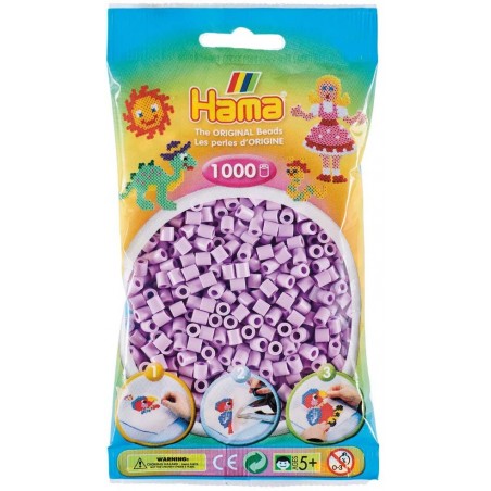 Hama - Perles - 207-96 - Taille Midi - Sachet 1000 perles lilas