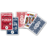Piatnik - Jeu de cartes de poker - Index ambidextre - Texture canevas - Coloris aléatoire
