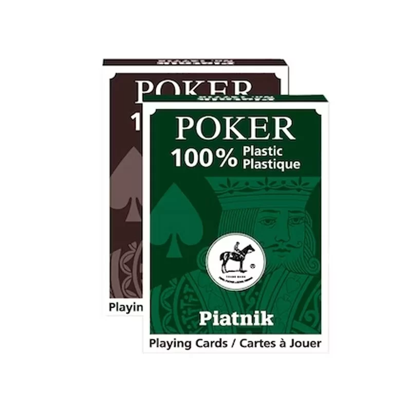 Piatnik - Jeu de 54 cartes - Jeu de poker full plastique - Cartes ultra haute durabilité