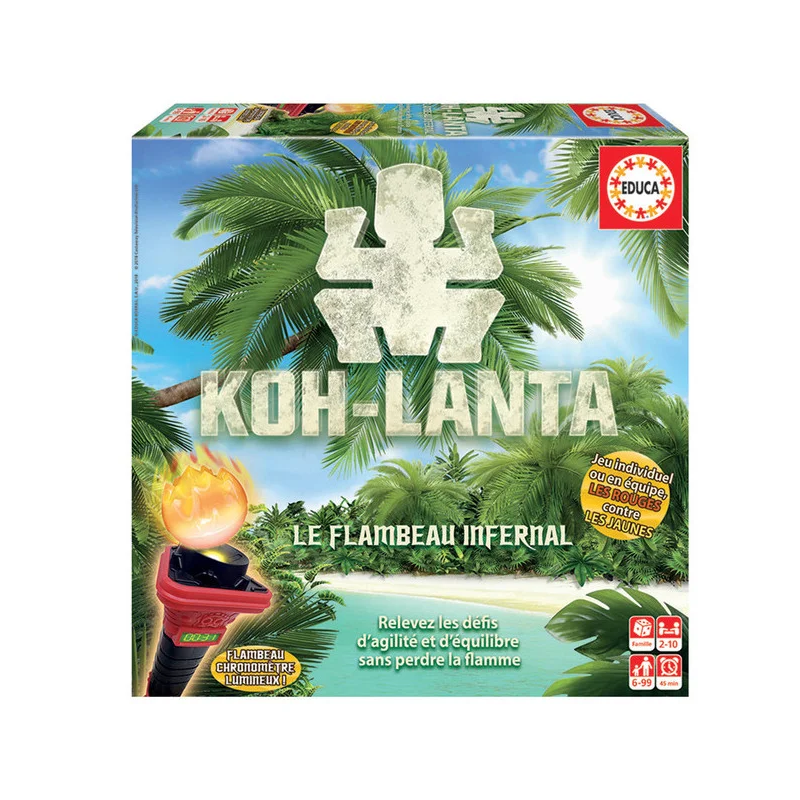 Educa - Jeu de société - Koh Lanta Le flambeau infernal