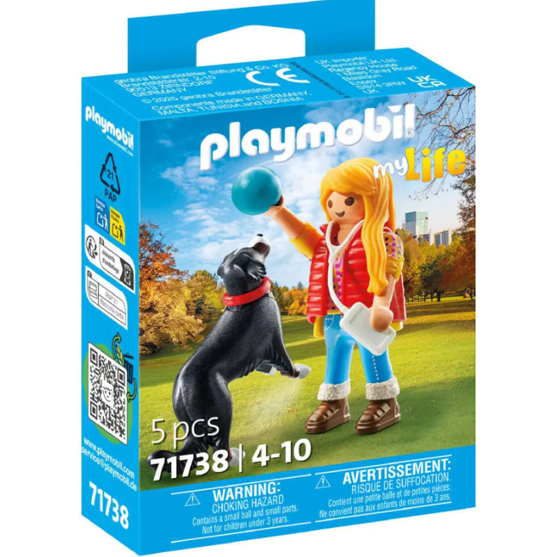 Playmobil - 71738 - My Life - Jeune fille avec chien de montagne