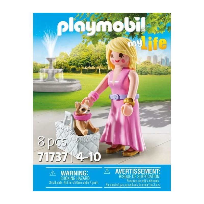 Playmobil - 71737 - My Life - Dame avec chihuahua et panier