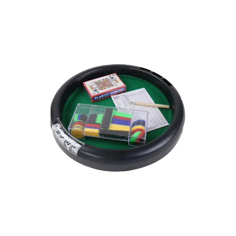 MGM - Piste de dés avec jeu de poker, yams et jetons