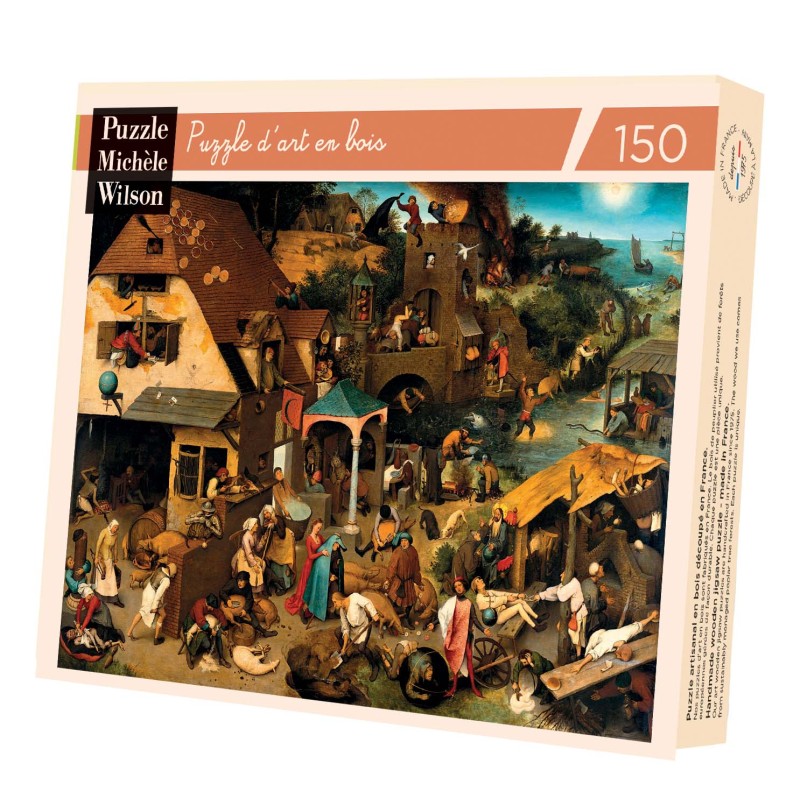 Michele Wilson - Puzzle d'art en bois - 150 pièces - Proverbes Flamands