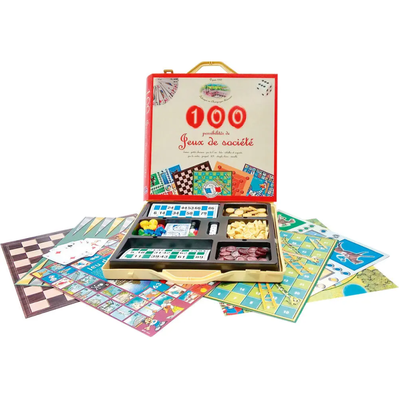 Ferriot Cric - Mallette de 100 jeux de société