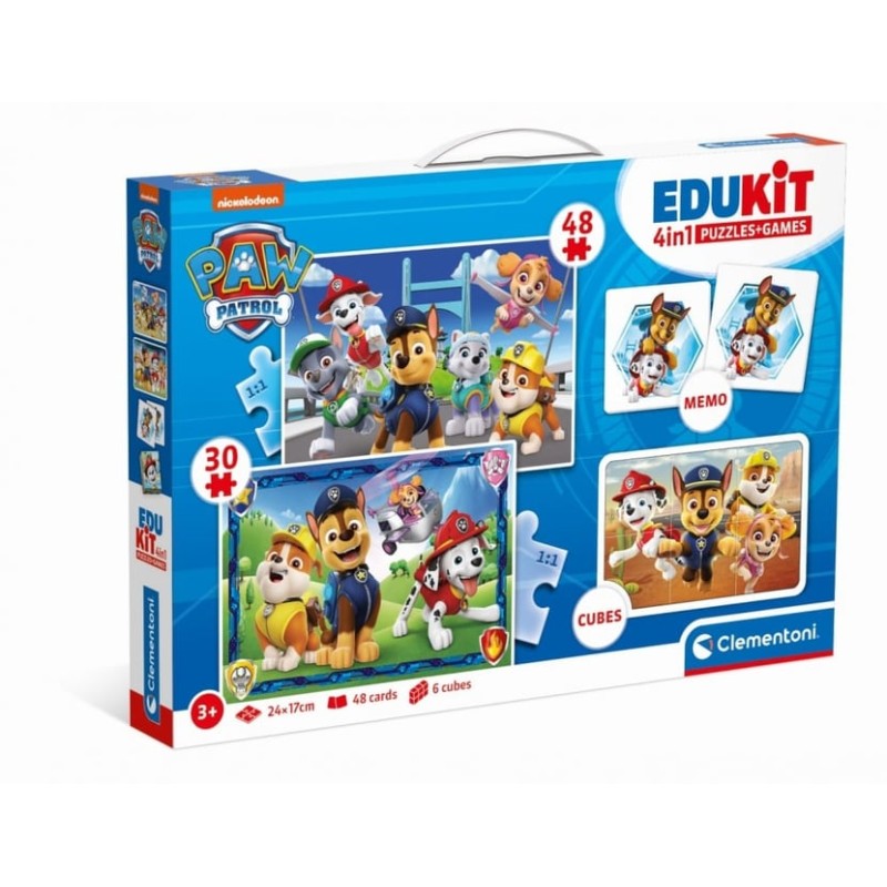 Clementoni - Jeu éducatif - Coffret Edukit 4 en 1 - Pat'patrouille