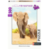 Ravensburger - Puzzle 500 pièces - Eléphants dans les steppes
