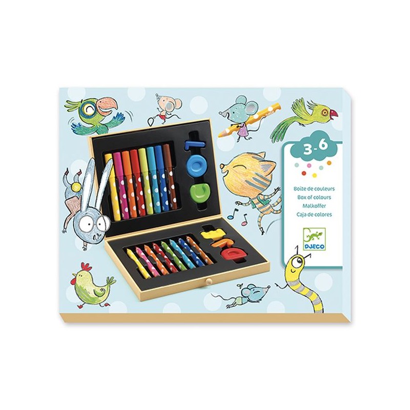 Djeco - DJ09010 - Les couleurs des petits - Boite de couleurs