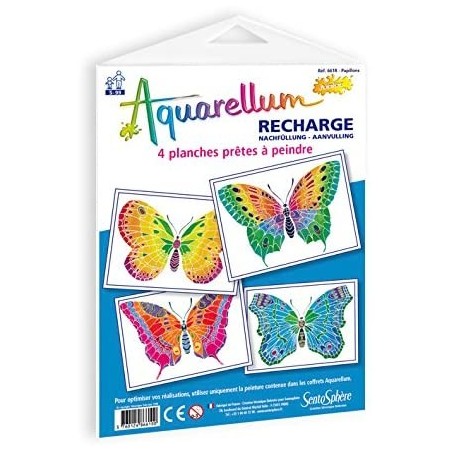 Sentosphère - 661R - Aquarellum recharge - Papillons