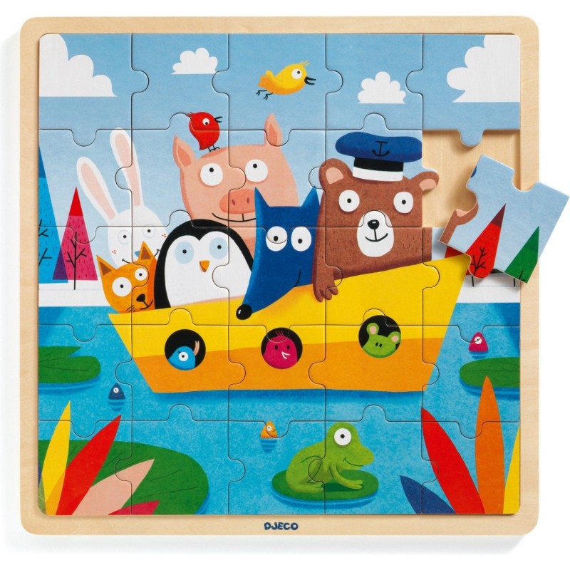Djeco - DJ01816 - Puzzlo - Puzzlo Boat
