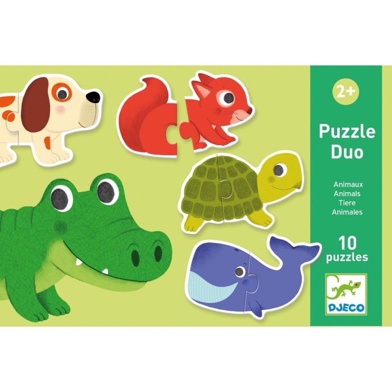 Djeco - DJ08147 - Puzzles duo-trio - Puzzle Duo Animaux