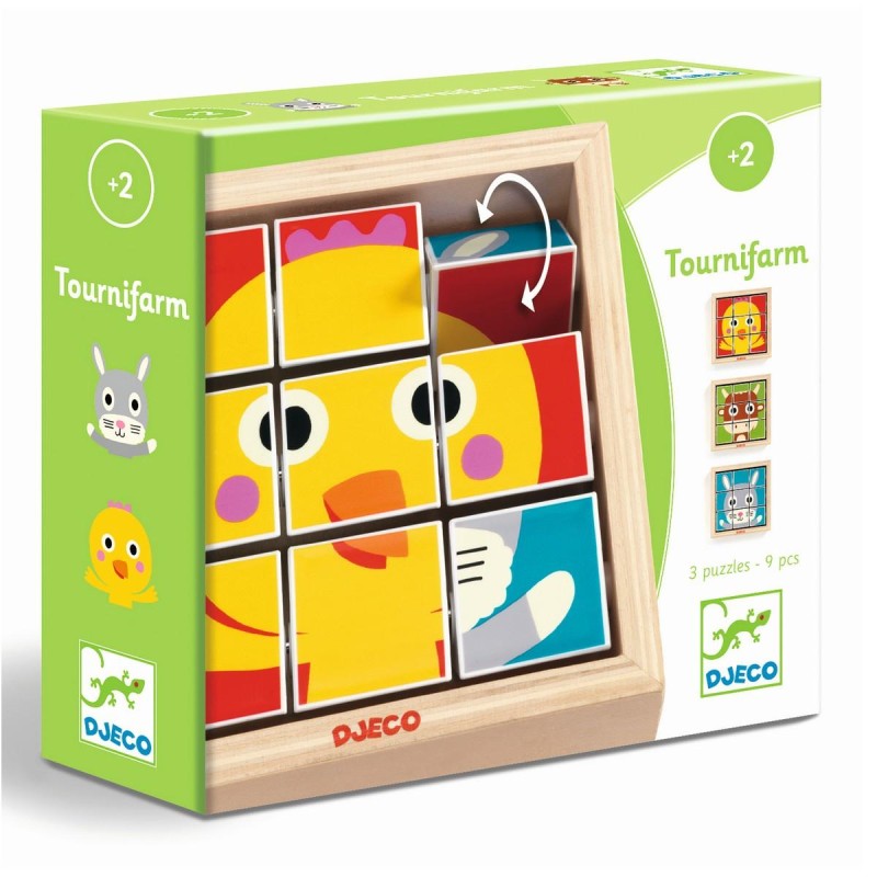 Djeco - DJ01954 - Puzzles bois - Tournifarm