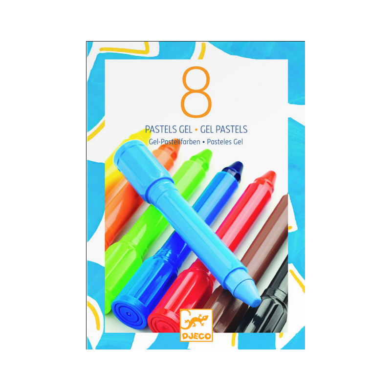 Djeco - DJ08812 - Les couleurs des grands - 8 pastels gel - Classique
