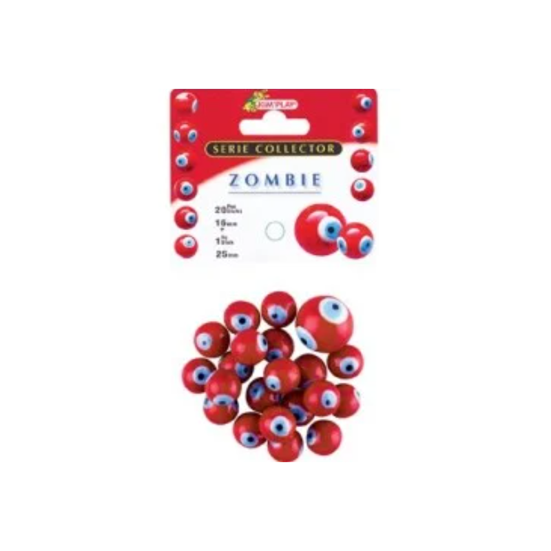 Kim Play - Filet de 20 billes et 1 calots - Zombie