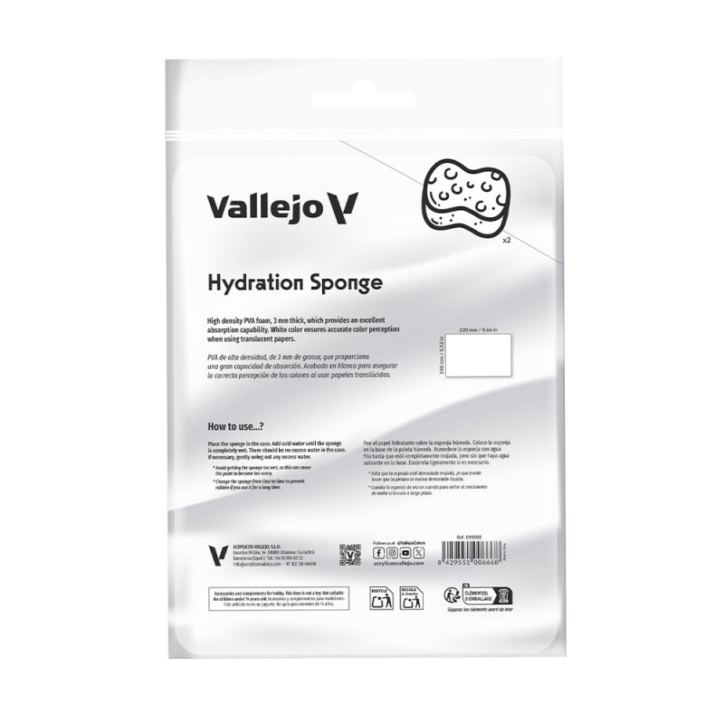 Vallejo - B90002 - Accessoire - 2 éponges d'hydratation