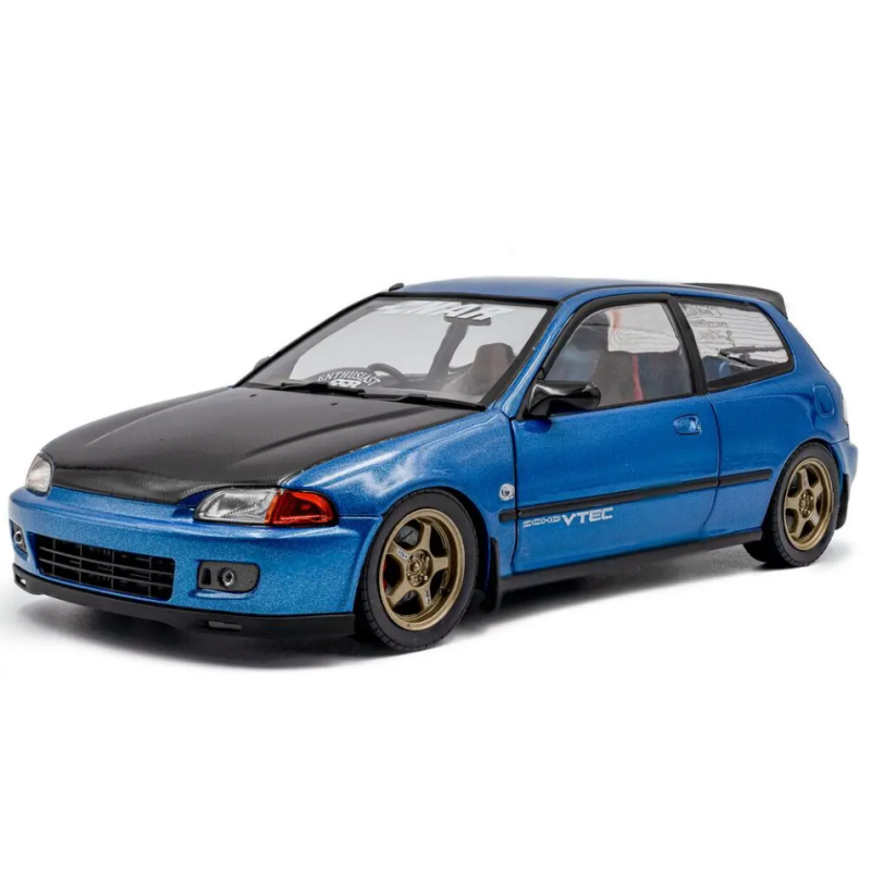 Solido - Miniature - Honda Civic EG6 1991 bleu colbat - 1:18